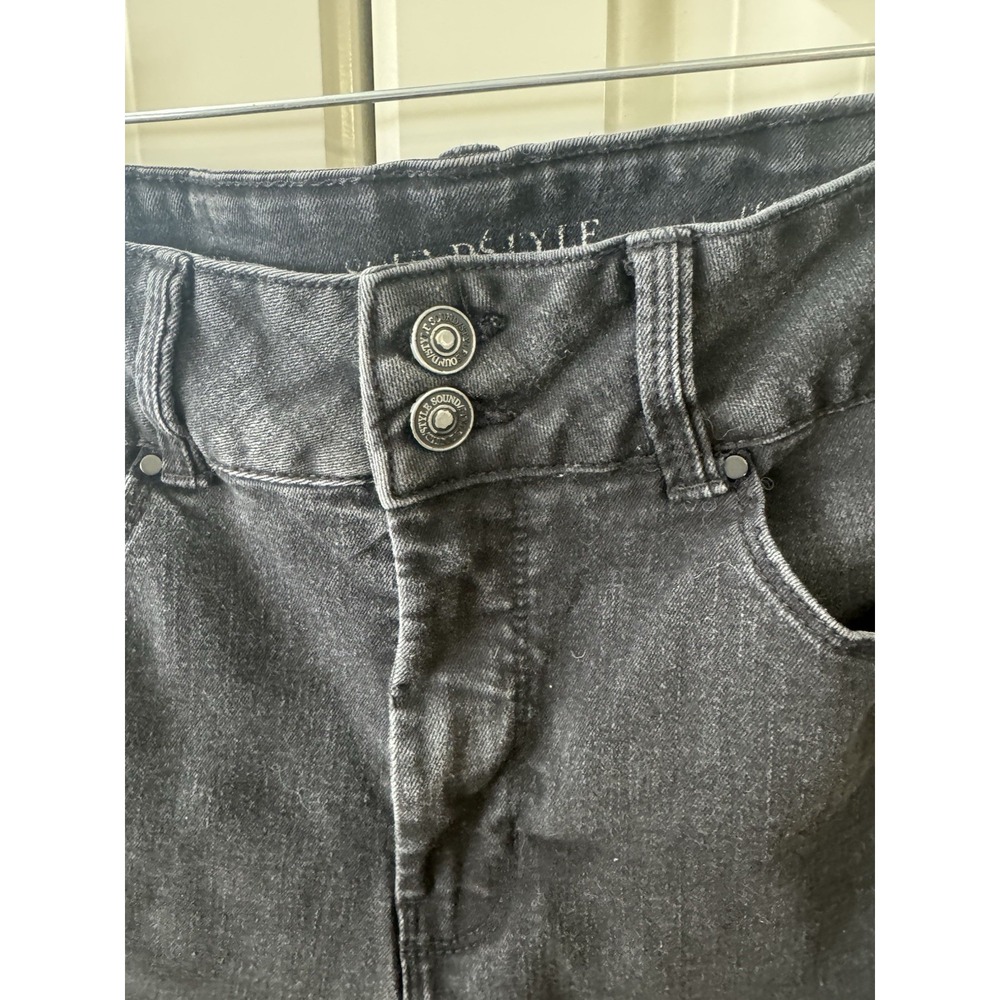 SoundStyle Womens Black High Waist Skinny Jeans Size 12 Stretch Ankle Denim - Picture 13 of 15